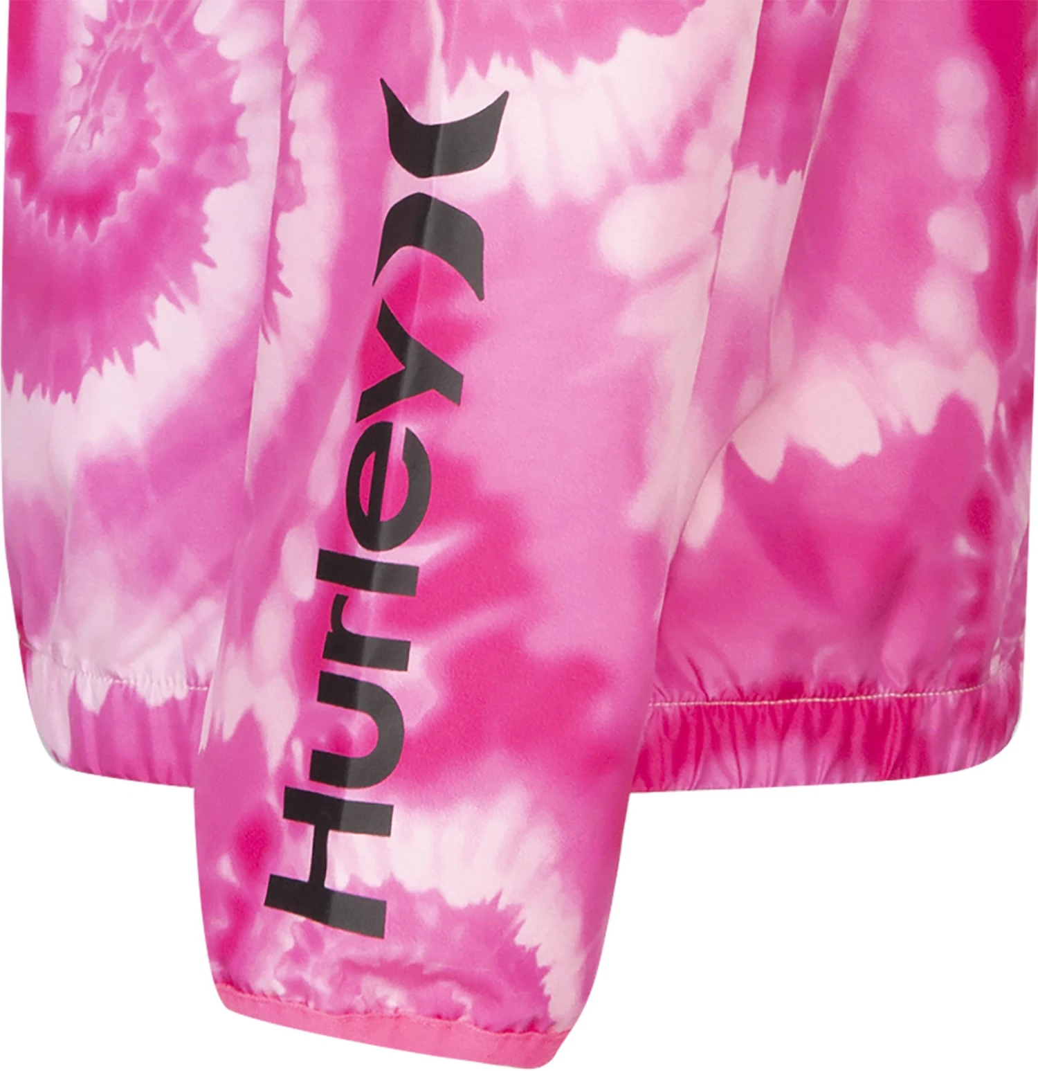 Hurley Boys' Core Printed Windbreaker Jacket For Girls' Hyper Pink 5 Hurley Boys' Core Printed Windbreaker Jacket For Girls' Hyper Pink - Image 4
