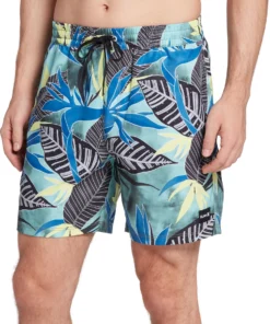Hurley Men's Bird Rock Volley 17" Board Shorts For Men Black