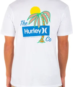 Hurley Men's Everyday Washed Welcome To Paradise Graphic T-Shirt For Men White