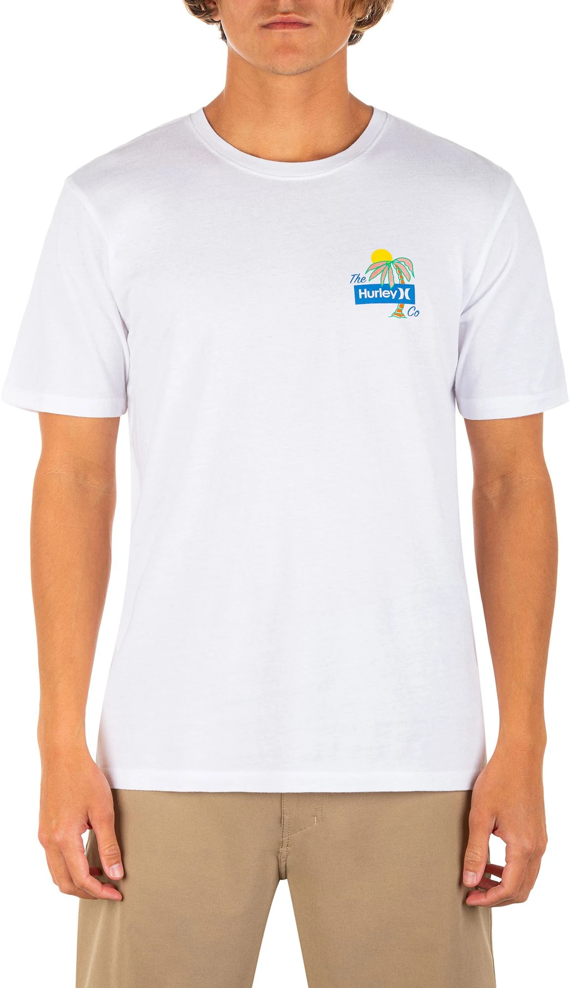 Hurley Men's Everyday Washed Welcome To Paradise Graphic T-Shirt For Men White 4 Hurley Men's Everyday Washed Welcome To Paradise Graphic T-Shirt For Men White - Image 2