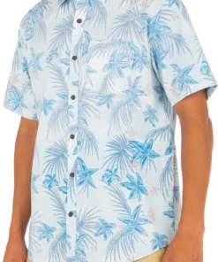 Hurley Mens Bungalow Floral Short Sleeve Button Up Short For Men Sail -Deals The Tropi Trend Store unnamed file 1014
