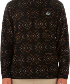 Hurley Men's Mesa Windchill 1/4 Zip Pullover For Men Black