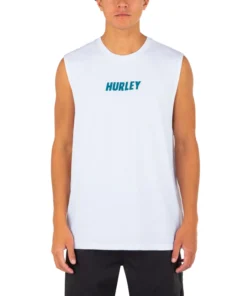 Hurley Men's Everyday Explore Tiger Style Tank Top For Men White