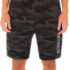 Hurley Men's One And Only Solid Box Fleece Shorts For Men Camo Green