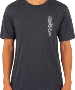 Hurley Men's Everyday Washed Tropical Slices Short Sleeve Graphic T-Shirt For Men Black Heather