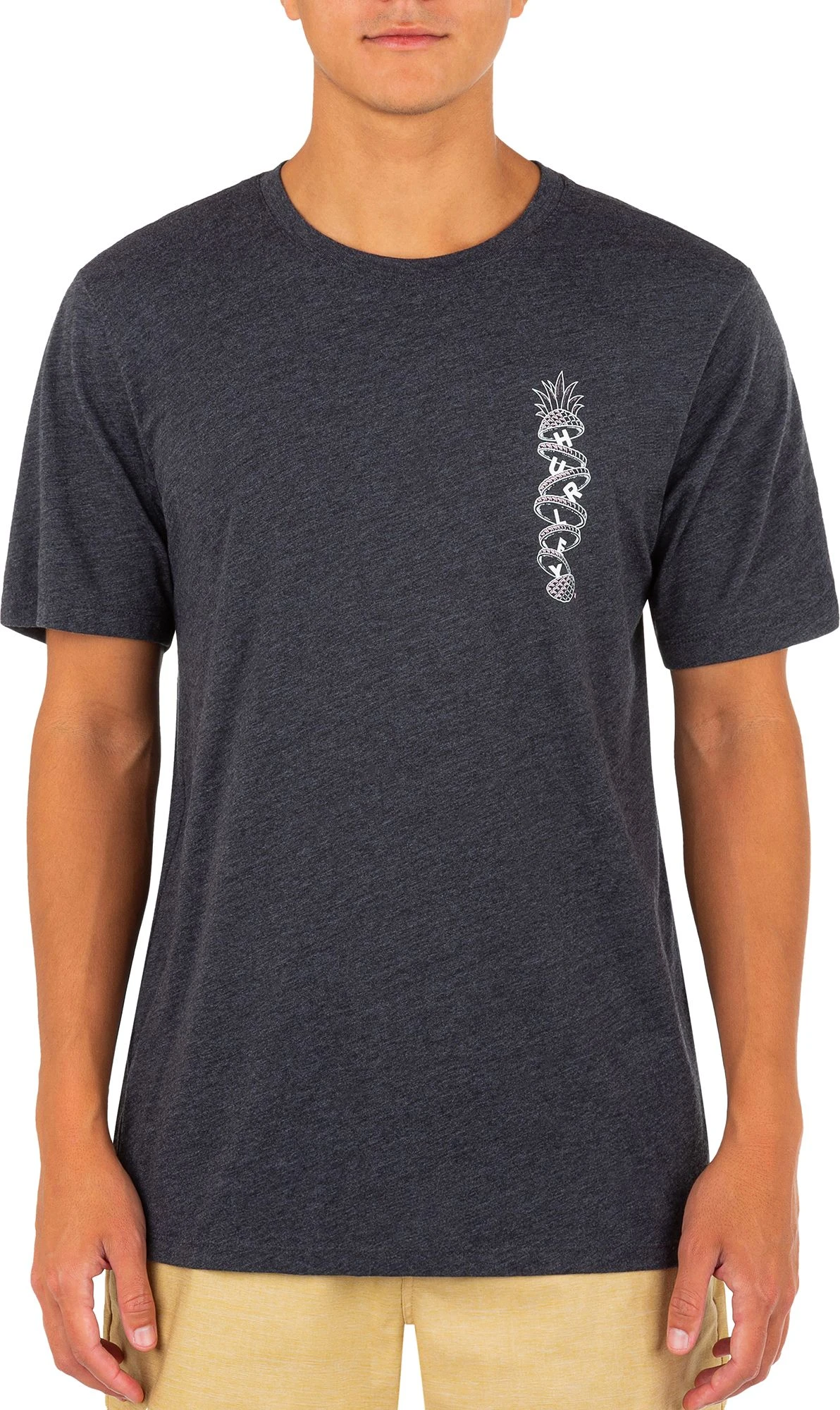 Hurley Men's Everyday Washed Tropical Slices Short Sleeve Graphic T-Shirt For Men Black Heather 3 Hurley Men's Everyday Washed Tropical Slices Short Sleeve Graphic T-Shirt For Men Black Heather