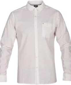 Hurley Men's One & Only 2.0 Woven Long Sleeve Shirt For Men White