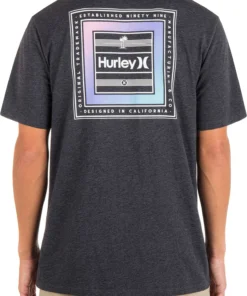 Hurley Men's Everyday Washed Tropic Box Short Sleeve Graphic T-Shirt For Men Pink