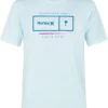 Hurley Men's Everyday Washed Pop Bars Short Sleeve Graphic T-Shirt For Men Teal Tinted