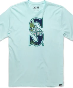Hurley X '47 Men's Seattle Mariners Teal T-Shirt For Men