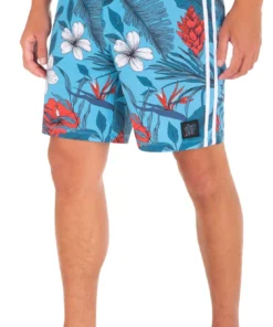 Hurley Men's Miami Marlins Blue 20" Phantom Board Shorts For Men