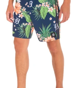 Hurley Men's Detroit Tigers Blue 20" Phantom Board Shorts For Men