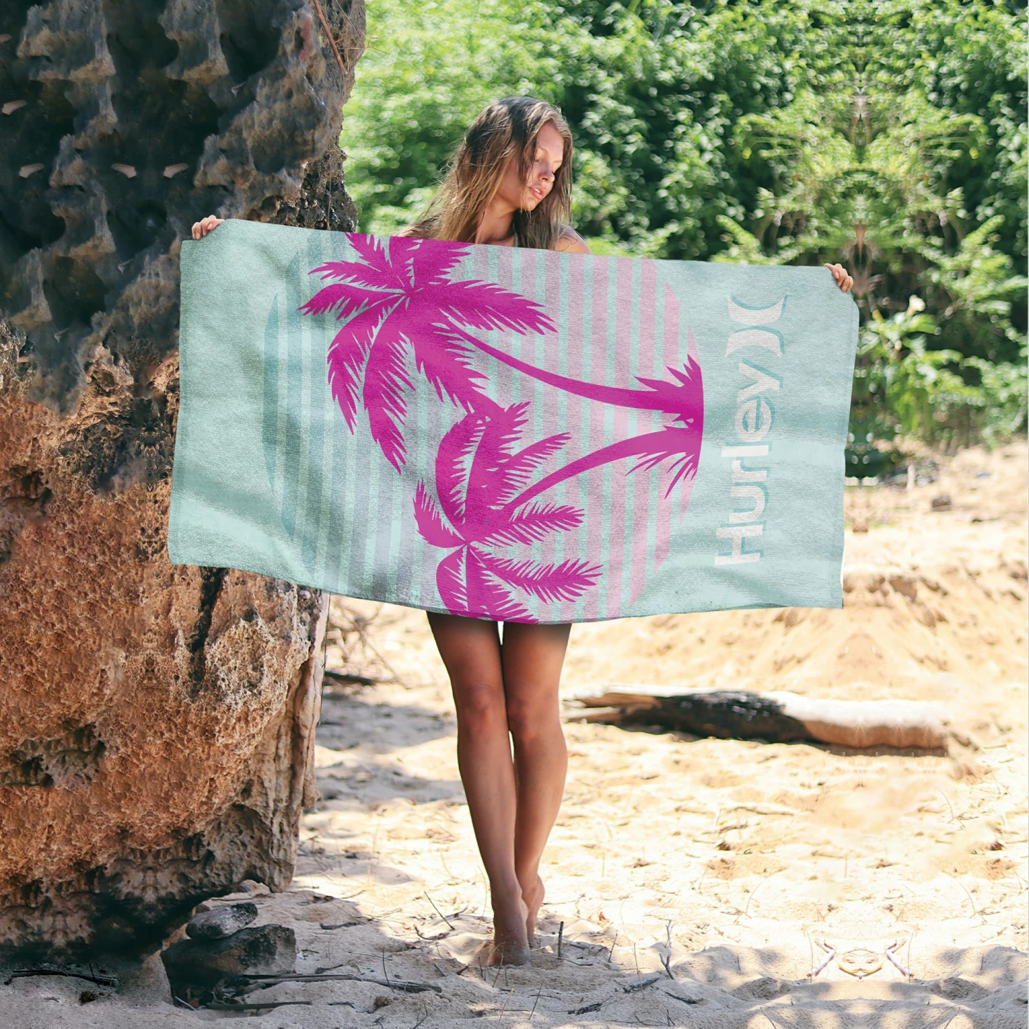 Hurley 32" X 64" 360 GSM Print Beach Towel For Unisex 5 Hurley 32" X 64" 360 GSM Print Beach Towel For Unisex - Image 4