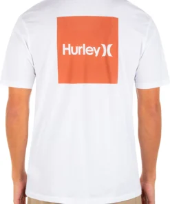 Hurley Men's Everyday Washed One And Only Boxed Solid T-Shirt For Men White Combo