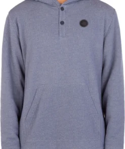 Hurley Men's Modern Surf Poncho Sherpa Hoodie For Men Oil Grey