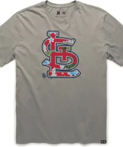 Hurley X '47 Men's St. Louis Cardinals Gray T-Shirt For Men