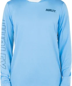 Deals The Tropi Trend Store 26 Hurley Men's H2O-Dri Atticus Fastlane UPF Long Sleeve Shirt For Men Smoke Grey