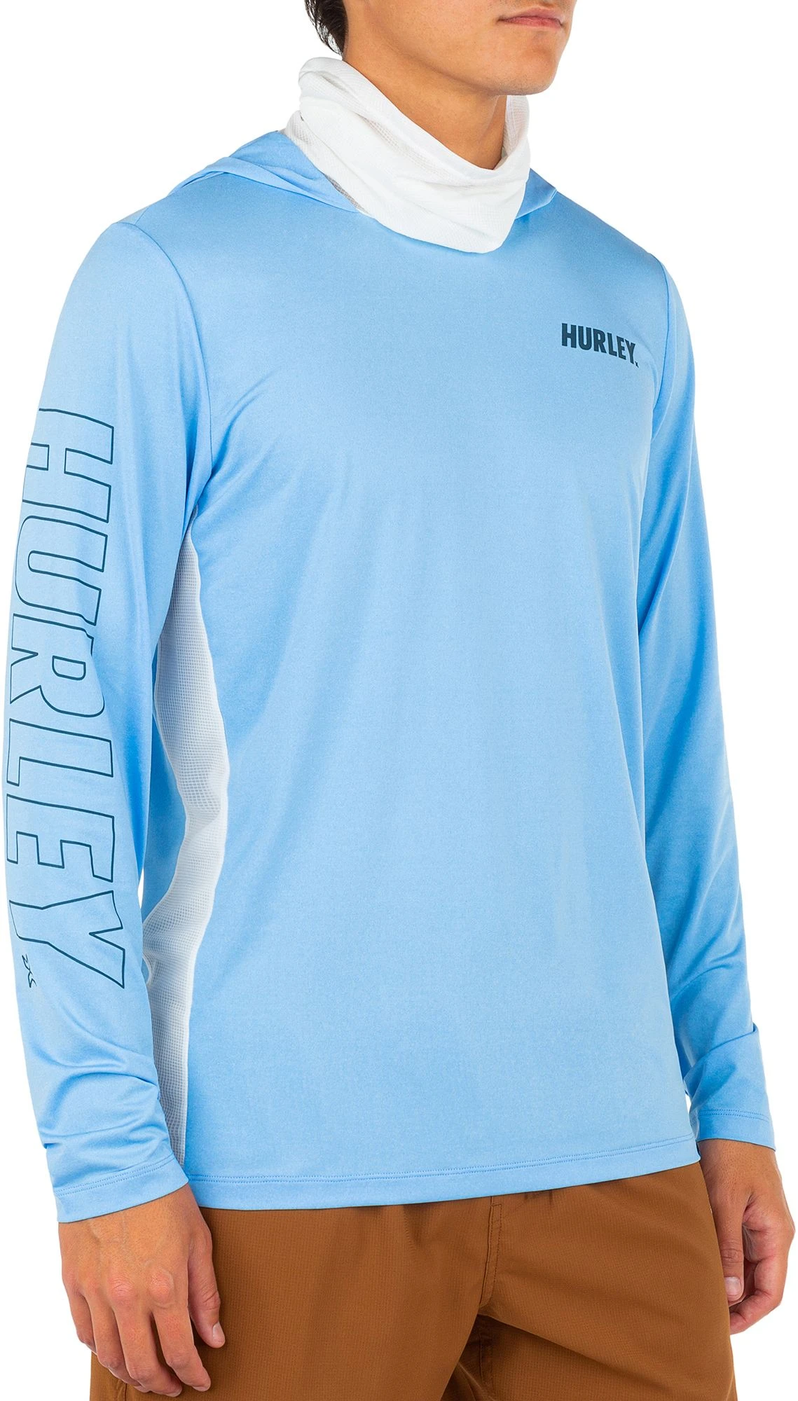 Hurley Men's H2O-Dri Atticus Fastlane UPF Long Sleeve Shirt For Men Smoke Grey 5 Hurley Men's H2O-Dri Atticus Fastlane UPF Long Sleeve Shirt For Men Smoke Grey - Image 3