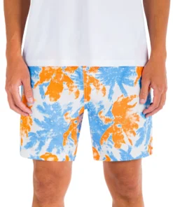 Hurley Mens Explore Dri Trek II Combo 17.5" Short For Men Totally Orange