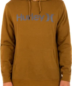Hurley Men's One And Only Solid Summer Pullover Hoodie For Men Redstone