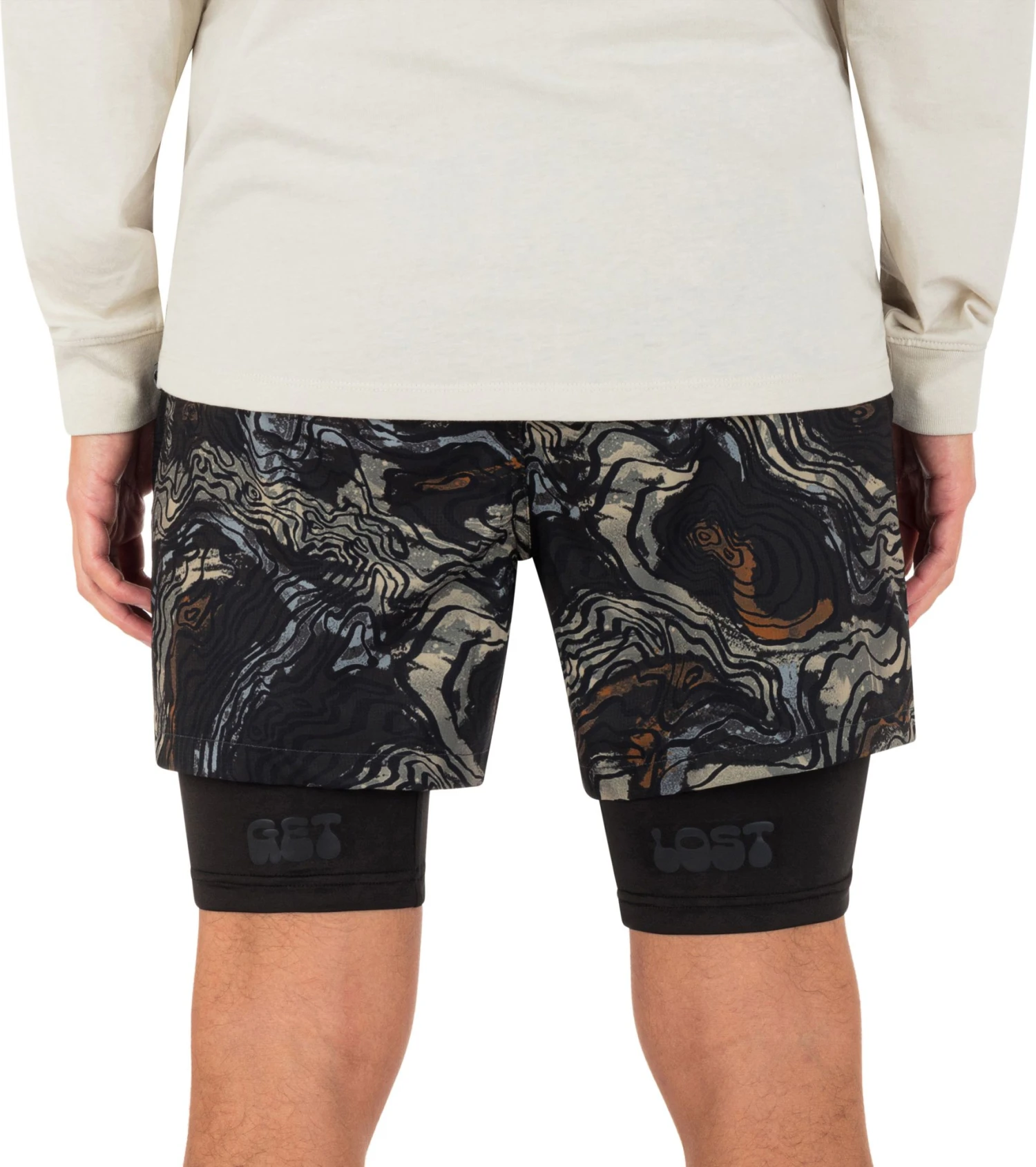 Hurley Men's H20-DRI Trek II Get Lost Combo 15.5" Shorts For Men Black 3 Hurley Men's H20-DRI Trek II Get Lost Combo 15.5" Shorts For Men Black - Image 2