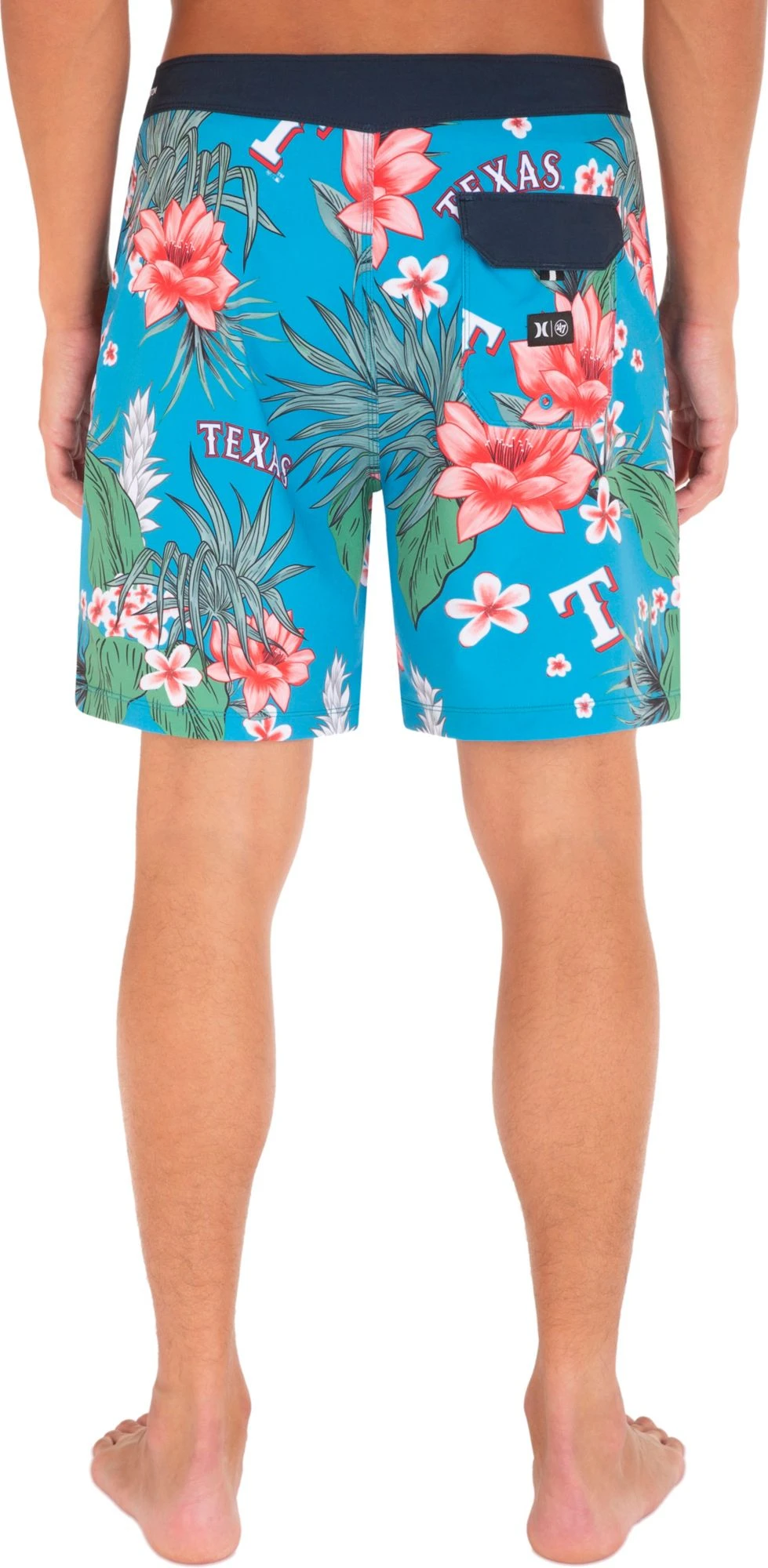 Hurley X '47 Men's Texas Rangers Blue 20" Phantom Board Shorts For Men 5 Hurley X '47 Men's Texas Rangers Blue 20" Phantom Board Shorts For Men - Image 3