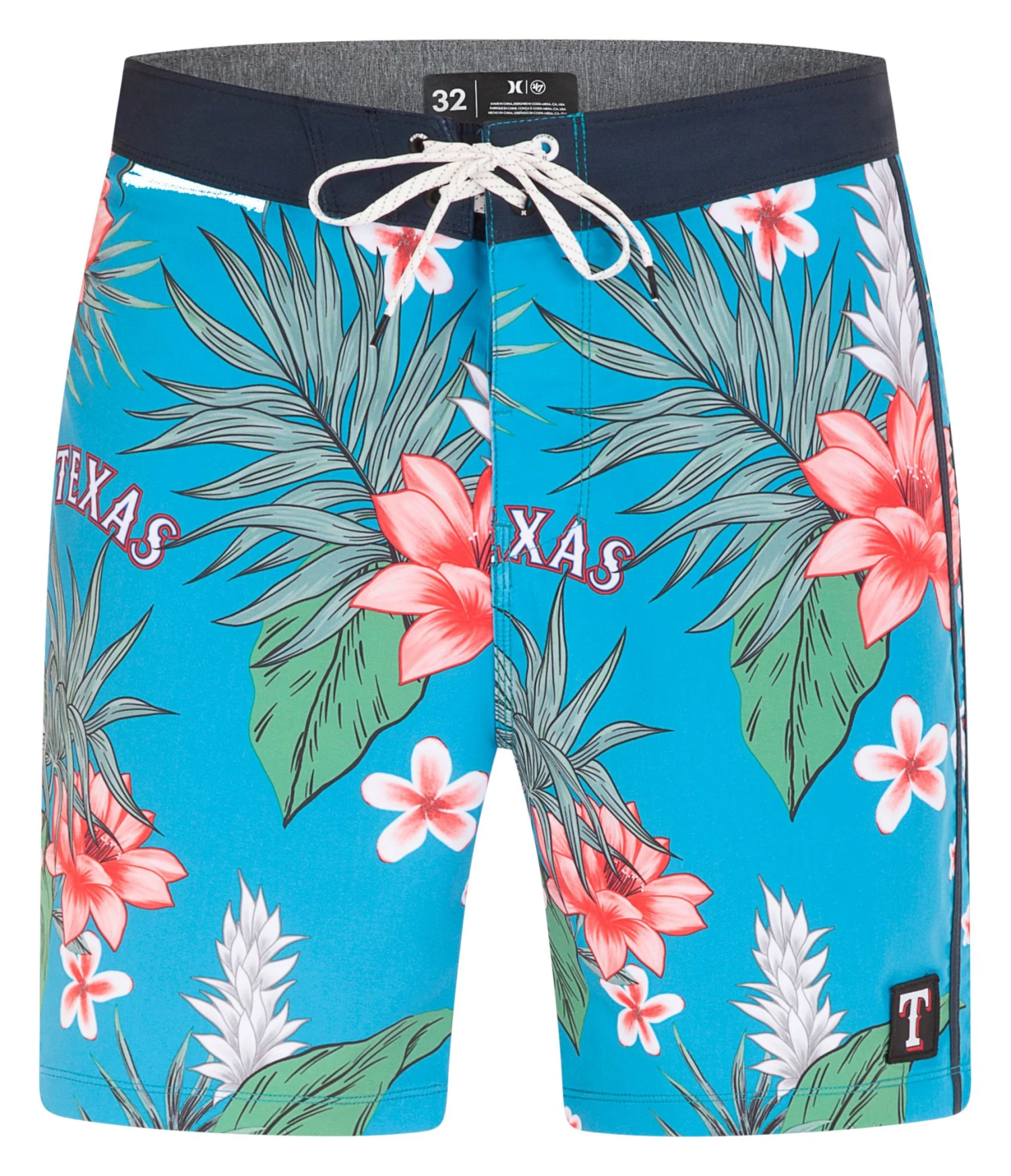 Hurley X '47 Men's Texas Rangers Blue 20" Phantom Board Shorts For Men 6 Hurley X '47 Men's Texas Rangers Blue 20" Phantom Board Shorts For Men - Image 4