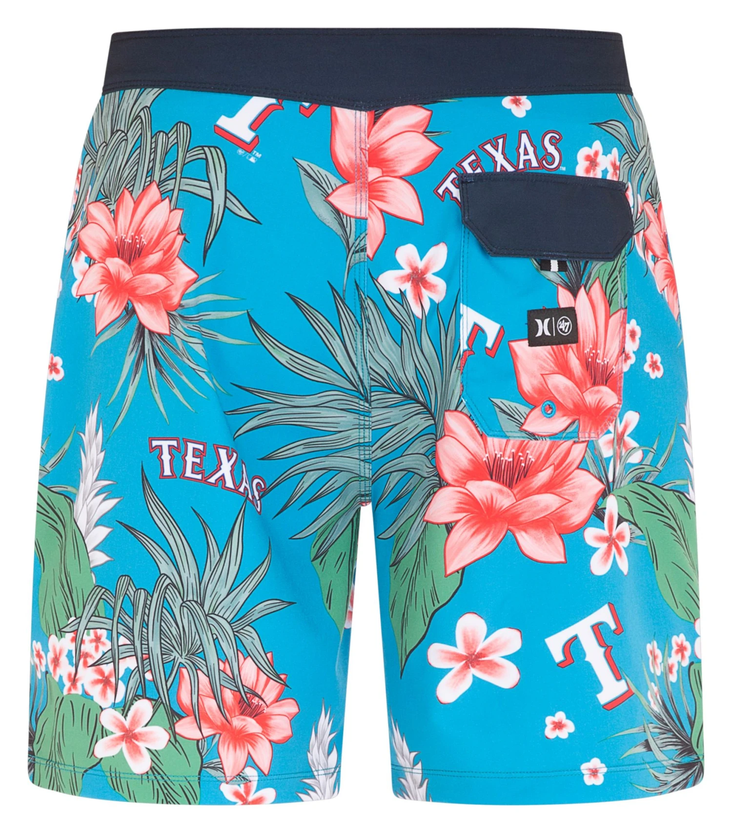 Hurley X '47 Men's Texas Rangers Blue 20" Phantom Board Shorts For Men 7 Hurley X '47 Men's Texas Rangers Blue 20" Phantom Board Shorts For Men - Image 5