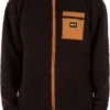 Hurley Men's Byron Burrito Track Full-Zip Sweatshirt For Men Velvet Brown