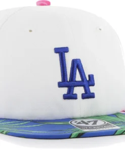 Hurley X '47 Men's Los Angeles Dodgers White Captain Snapback Adjustable Hat For Men