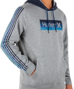 Hurley Men's One And Only Pinstripe Summer Pullover Sweatshirt For Men Dark Grey Heather -Deals The Tropi Trend Store unnamed file 137