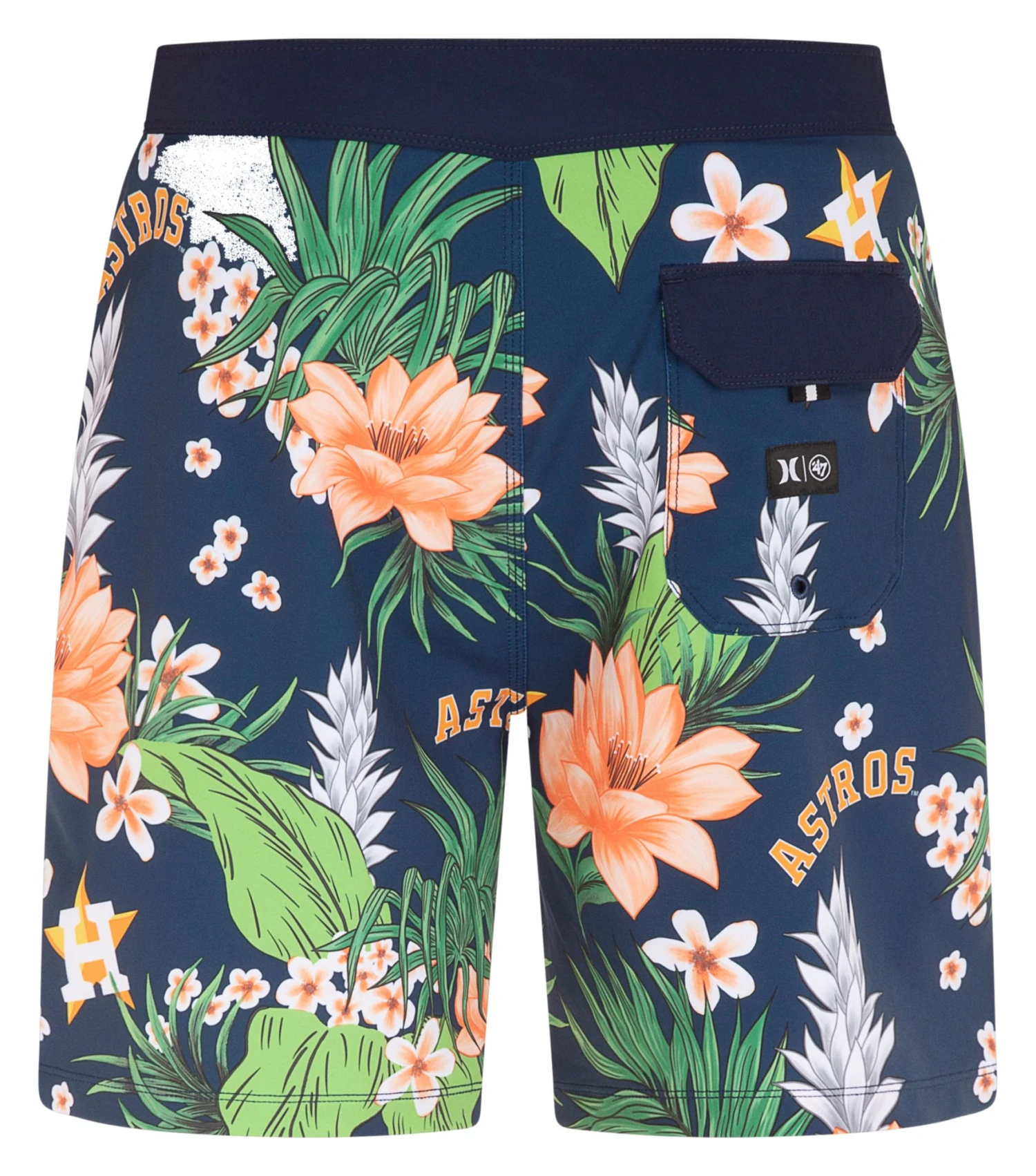 Hurley X '47 Men's Houston Astros Blue 20" Phantom Board Shorts For Men 7 Hurley X '47 Men's Houston Astros Blue 20" Phantom Board Shorts For Men - Image 5