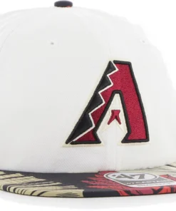 Hurley X '47 Men's Arizona Diamondbacks White Captain Snapback Adjustable Hat For Men