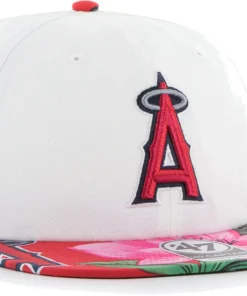 Hurley X '47 Men's Los Angeles Angels White Captain Snapback Adjustable Hat For Men