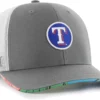 Hurley X '47 Men's Texas Rangers Dark Gray Paradise MVP Adjustable Hat For Men