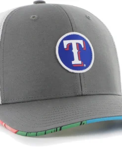 Hurley X '47 Men's Texas Rangers Dark Gray Paradise MVP Adjustable Hat For Men