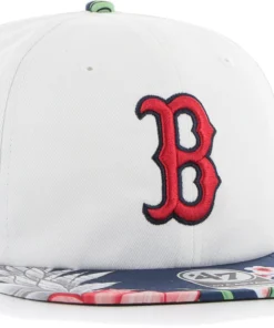Hurley X '47 Men's Boston Red Sox White Captain Snapback Adjustable Hat For Men