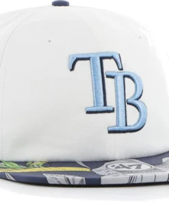 Hurley X '47 Men's Tampa Bay Rays White Captain Snapback Adjustable Hat For Men