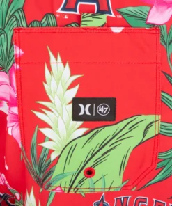 Hurley X '47 Men's Los Angeles Angels Red 17" Cannonball Board Shorts For Men -Deals The Tropi Trend Store unnamed file 1461