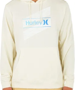 Hurley Men's One And Only Slashed Summer Pullover Sweatshirt For Men Coconut Milk