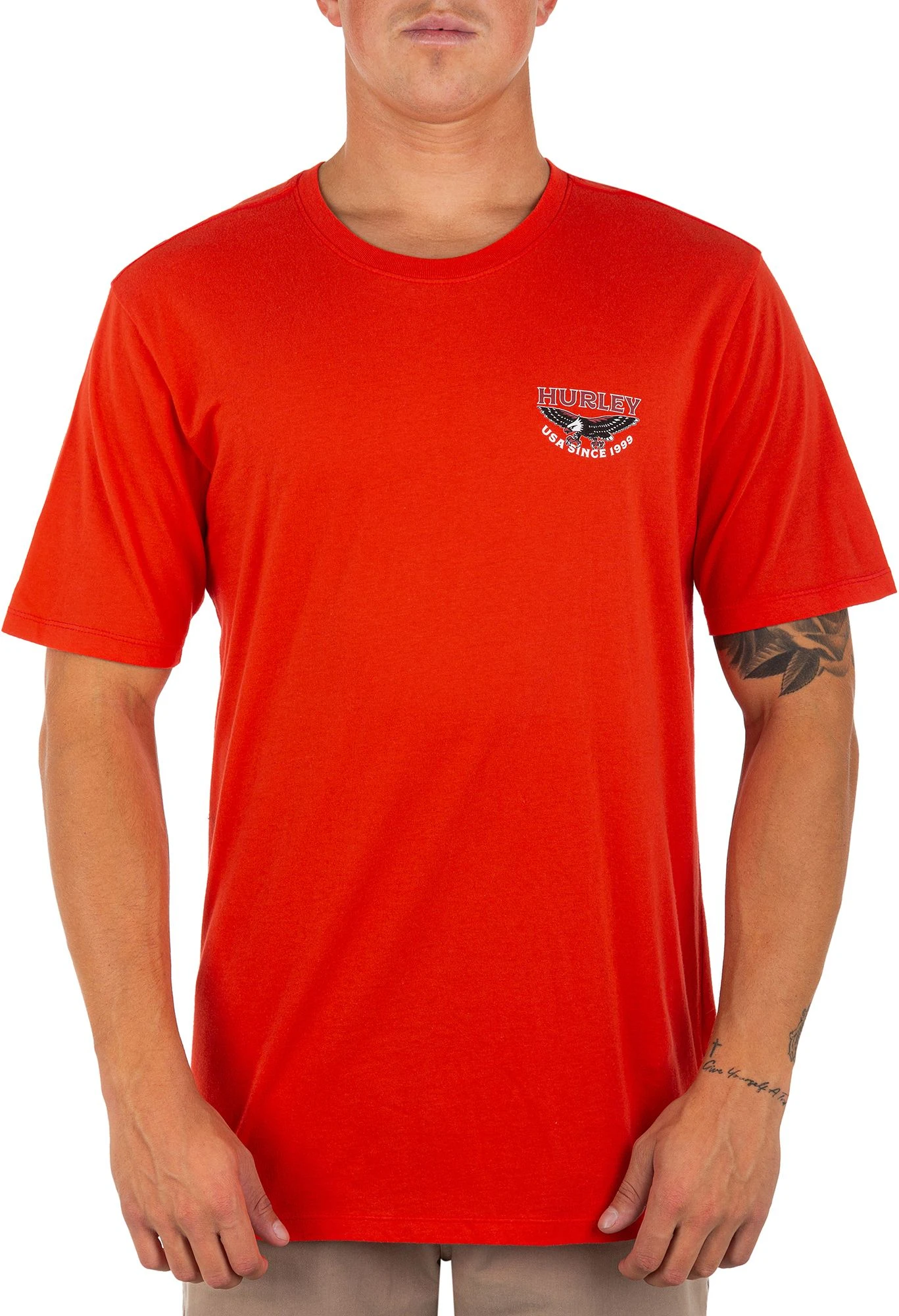 Hurley Everyday Washed USA Eagle Staple Graphic T-shirt For Men Chile Red 4 Hurley Everyday Washed USA Eagle Staple Graphic T-shirt For Men Chile Red - Image 2