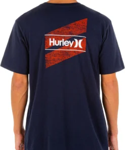 Hurley Everyday Washed American OAO Slashed T-Shirt For Men University Red Heather