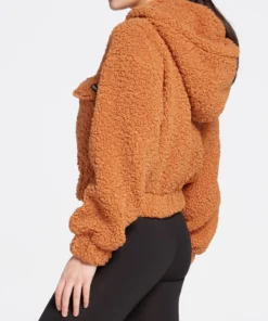 Hurley Women's Front Zip Babo Fur Bomber Jacket For Women Flax -Deals The Tropi Trend Store unnamed file 153