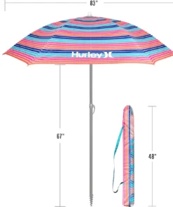 Hurley 7' Beach Umbrella For Unisex Bombay Stripe/sherbet 10 Hurley 7' Beach Umbrella For Unisex Bombay Stripe/sherbet -Deals The Tropi Trend Store unnamed file 206