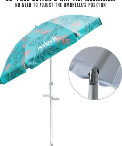 Hurley 7' Beach Umbrella For Unisex State Beach Aqua