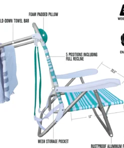 Hurley Backpack Beach Chair For Unisex La Source Aqua -Deals The Tropi Trend Store unnamed file 248