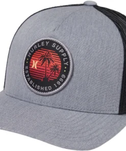 Hurley Men's Palm Trucker Hat For Men Grey Heather