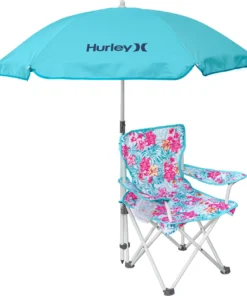 Hurley Kids' Quad Chair With Umbrella For Unisex Lily Aqua
