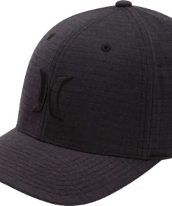 Hurley Men's Black Textures Hat For Men Black/black Ripstop