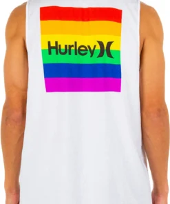 Hurley Men's Pride Square Tank Top For Men White
